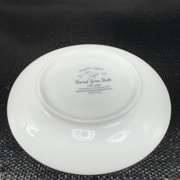 Harvest Green Studio Multicolor Butterfly Pattern Bone China Teacup Saucer Set - Picture 14 of 14